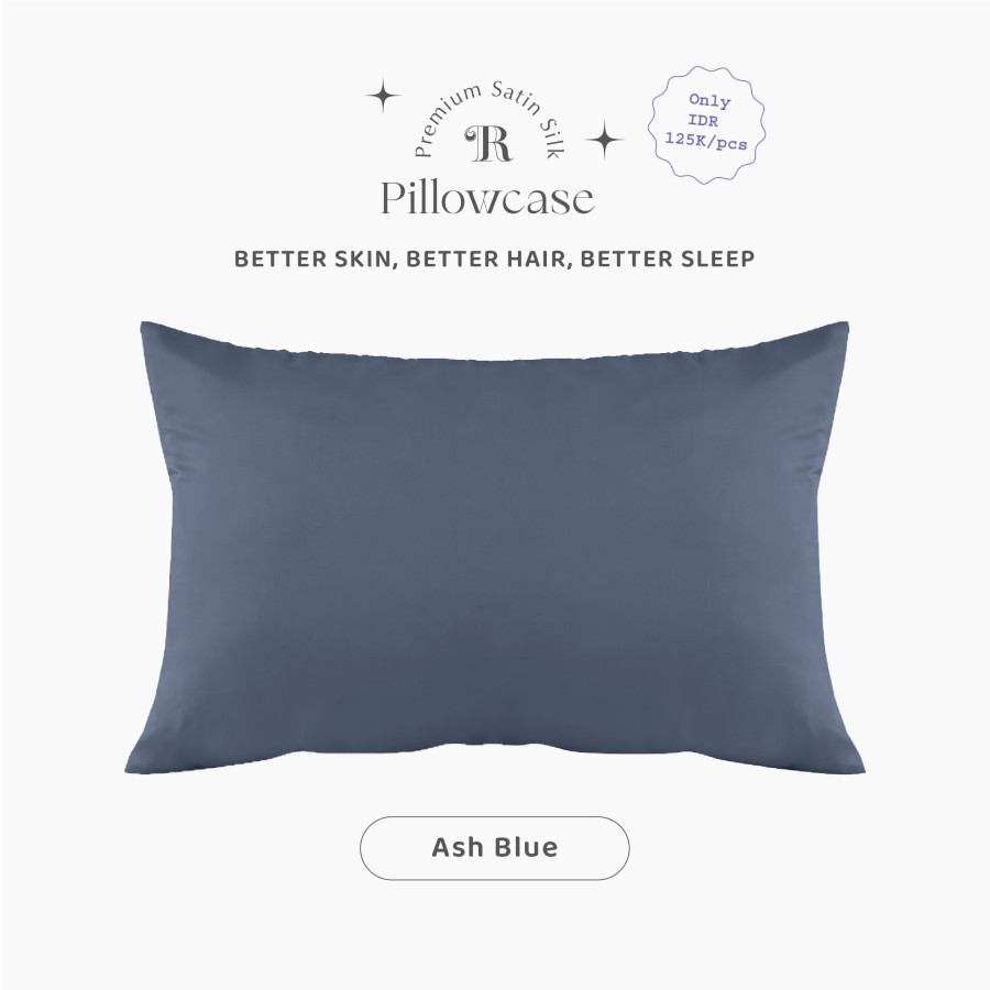 Satin Silk Pillowcase Pastel Blue (2)